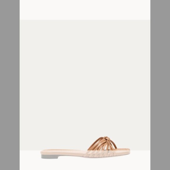 Loeffler Randall Izzie Leather Knot Flat Sandals (Size 9.5)